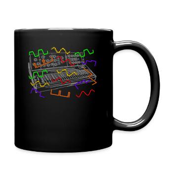 Synthesizer Analog Synth Synthesizers - Tasse einfarbig - Schwarz - Rechts