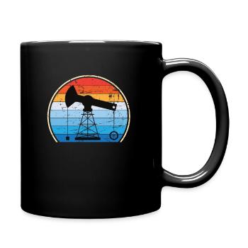 Fossil Fuel Oil Rig And Offshore Platform Drilling - Full Colour Mug - black - Right