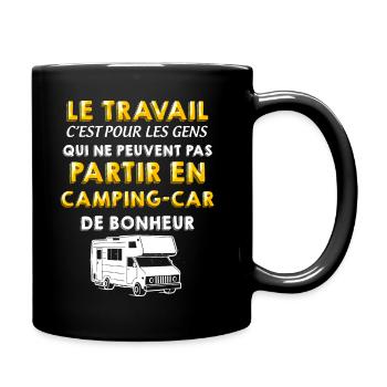 Camping-car, camping-car de bonheur - Mug uni - noir - Droite