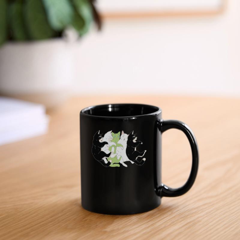 Drapeau LGBTQ - Cute Cat Stack Agender Mug uni