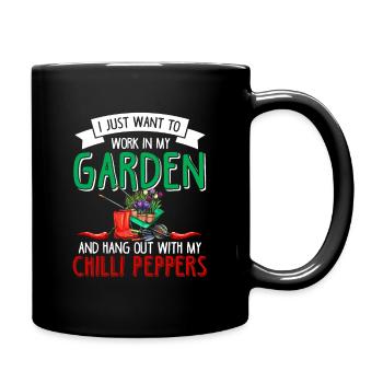 Gardening Vegetables Vegan Pepperoni Pepperoni - Full Colour Mug - black - Right