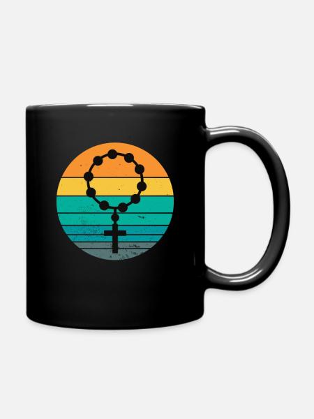 Messe catholique Dieu Messe latine traditionnelle Rosaire - Mug uni - noir