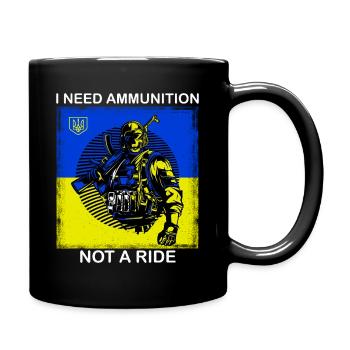 Peace Ukraine stand with Ukrainian stop war Kyiv h - Full Colour Mug - black - Right