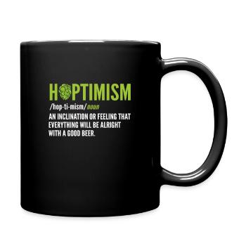 Hoptimism Beer Brewer and Beer Drinking - Tasse einfarbig - Schwarz - Rechts