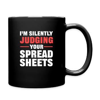 Calculatrice de feuille de calcul comptable comptable - Mug uni - noir - Droite