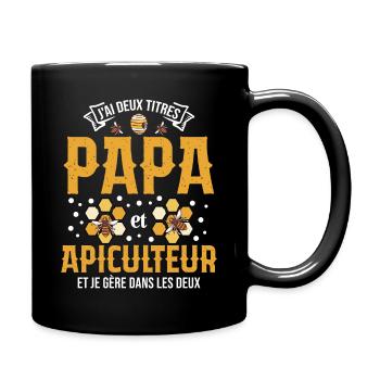 Papa Apiculteur Homme Abeilles Abeille Apiculture - Mug uni - noir - Droite