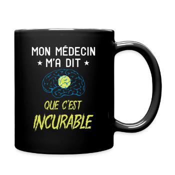Humour Tennis Maladie Incurable - Mug uni - noir - Droite