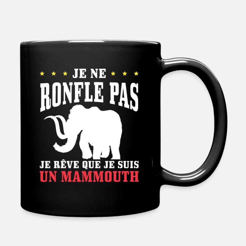 Humour Mammouth Ronfler Odeur - Mug uni - noir