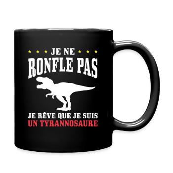 Humour Dinosaure Ronfler Dino Jurassique - Mug uni - noir - Droite