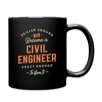Civil Engineer Funny Job Title Profession - Full Colour Mug - black - Right
