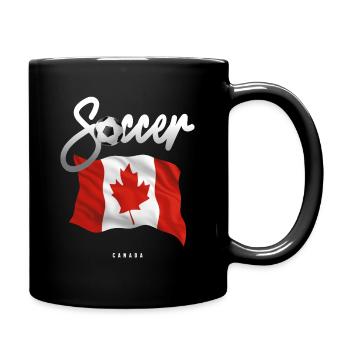 Canada Soccer - Canadian Flag - Full Colour Mug - black - Right