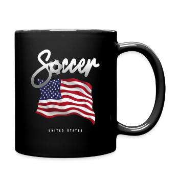 USA Soccer - American Flag - Full Colour Mug - black - Right