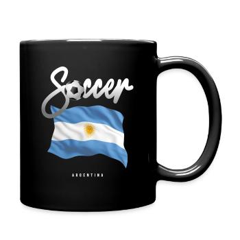 Argentina Soccer - Argentinian Flag - Full Colour Mug - black - Right