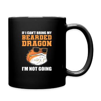 Bearded Dragon Iguana Terrarium Dwarf Bar - Mug uni - noir - Droite