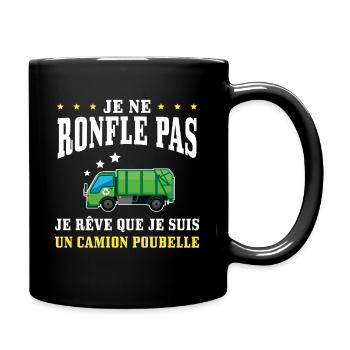 Ripeur Éboueur Camion Poubelle Métier - Mug uni - noir - Droite