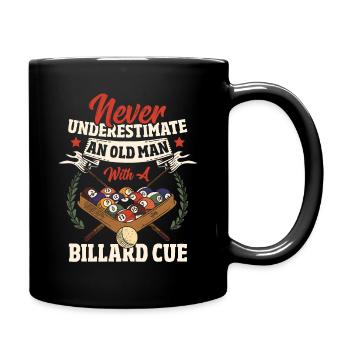 Billard Spieler Billardkugel Acht Billardclub Bill - Tasse einfarbig - Schwarz - Rechts