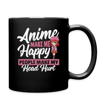 Anime Manga Comic Japonais Chibi Hentai Japon Kanj - Mug uni - noir - Droite