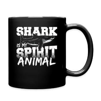 Shark Is My Spirit Animal Shark Fin Ocean Fish - Tasse einfarbig - Schwarz - Rechts