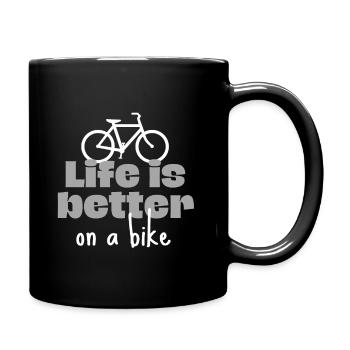 Cyclisme : la vie est meilleure sur un vélo - Mug uni - noir - Droite
