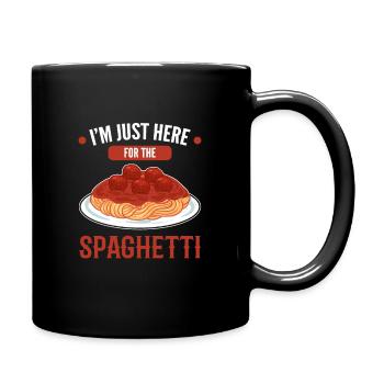 I'm Just Here For The Spaghetti Pasta - Full Colour Mug - black - Right