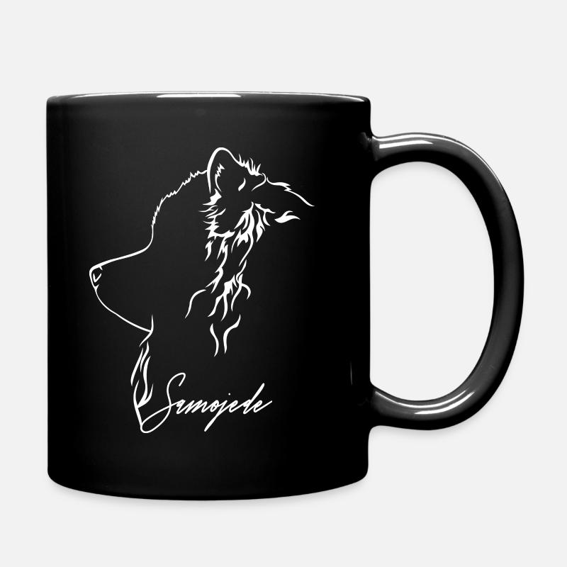 SAMOJEDE Profil Hunde Hund Wilsigns - Tasse einfarbig - Schwarz