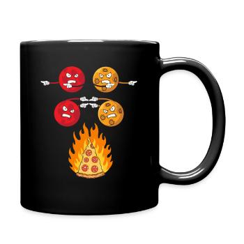 Pizza Planetes Fast Food Lover - Tasse einfarbig - Schwarz - Rechts