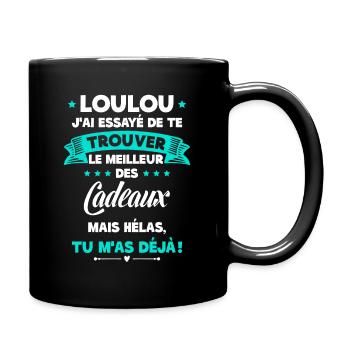 Loulou Cadeau Pour Couple - Mug uni - noir - Droite