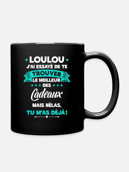 Loulou Cadeau Pour Couple - Mug uni - noir