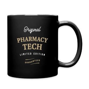 Pharmacy Tech Job Occupation Birthday Worker - Full Colour Mug - black - Right