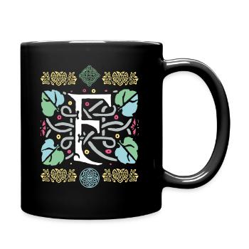 F - Tasse einfarbig - Schwarz - Rechts