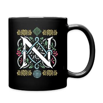N - Full Colour Mug - black - Right