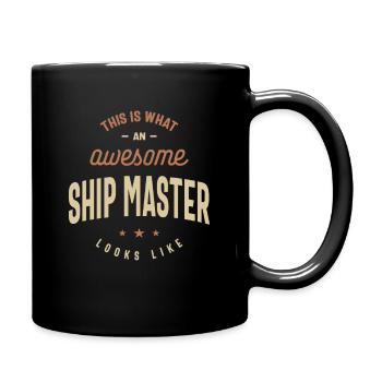 Funny Awesome Ship Master Job Occupation - Full Colour Mug - black - Right