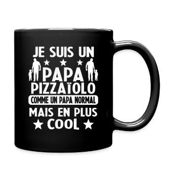je suis un papa pizzaiolo cadeau pizzaiolo humour - Mug uni - noir - Droite