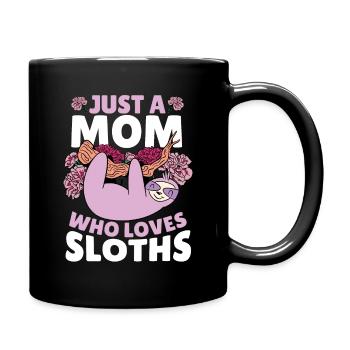 Juste une maman qui aime les paresseux Paresseux Maman - Mug uni - noir - Droite
