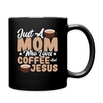 Juste une maman qui aime le café et Jésus - Mug uni - noir - Droite