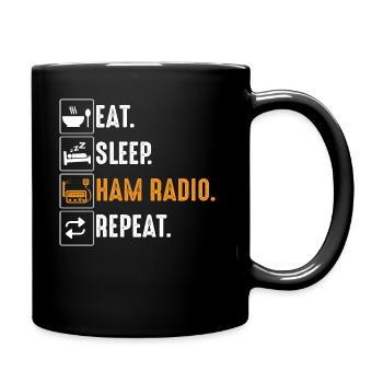 Radio Amateur - Contest KLeidung - Full Colour Mug - black - Right