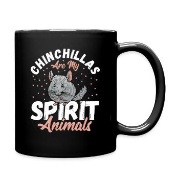 Chinchillas Are My Spirit Animals Chinchilla - Tasse einfarbig - Schwarz - Rechts