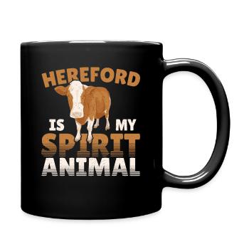 Hereford Is My Spirit Animal Hereford Cattle Cow - Tasse einfarbig - Schwarz - Rechts