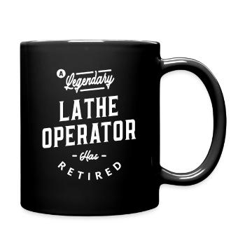 Lathe Operator Funny Job Title Profession - Full Colour Mug - black - Right