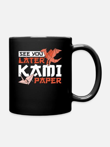 See You Later Kami Paper Origami Paper Folding - Tasse einfarbig - Schwarz