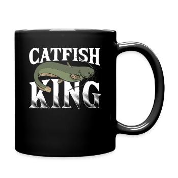 Poisson-chat Roi Poisson-chat Pêche Pêche au poisson Chasse au poisson - Mug uni - noir - Droite