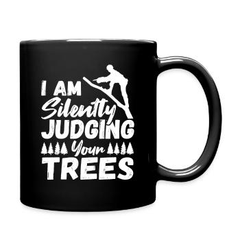I Am Silently Judging Your Trees Arborist - Full Colour Mug - black - Right