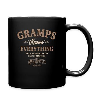 Gramps sait tout - Mug uni - noir - Droite