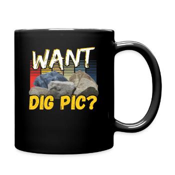 Want Dig Pic? Mineral Collecting Ores Collector - Tasse einfarbig - Schwarz - Rechts