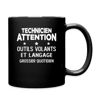 Cadeau Drôle Humour Profession Pour Un Technicien - Mug uni - noir - Droite