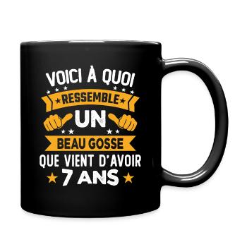 Voici à Quoi Ressemble Un Beau Gosse 7 ans - Mug uni - noir - Droite