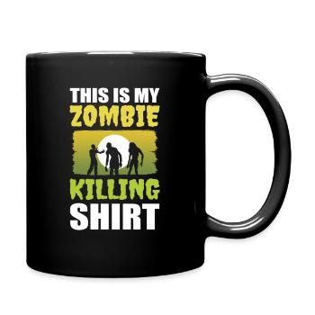 This Is My Zombie Killing Shirt Gamer Zombie - Tasse einfarbig - Schwarz - Rechts