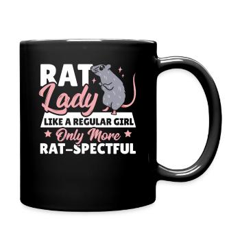 Rat Lady Like a Regular Girl Only More - Full Colour Mug - black - Right