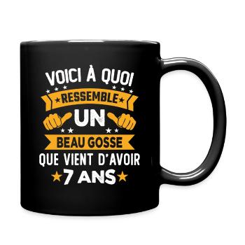 Voici à Quoi Ressemble Un Beau Gosse 7 ans - Mug uni - noir - Droite