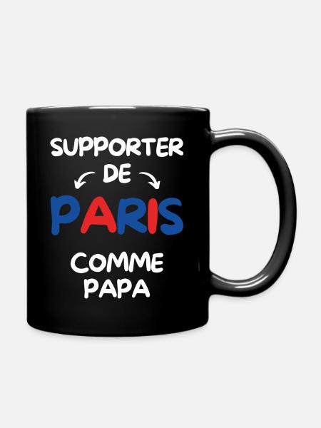 Supporter de Paris comme papa - Mug uni - noir